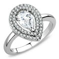 thumbnail image 1 of Alamode 3W1453-6 Women Rhodium Brass Ring with AAA Grade CZ in Clear - Size 6, 1 of 1