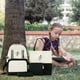 thumbnail image 5 of Juego de mochila de gran capacidad, 4 piezas, útiles educativos para estudiantes universitarios con mochila, bolso de mano, estuche para lápices y bolso bandolera, lona duradera, ligera y, 5 of 9