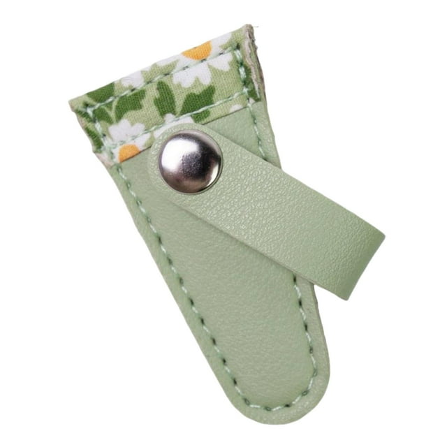 Bolsa de tijeras de cuero PU, funda protectora portátil multiusos con cierre de hebilla, funda de tijeras para costura artesanal a medida A