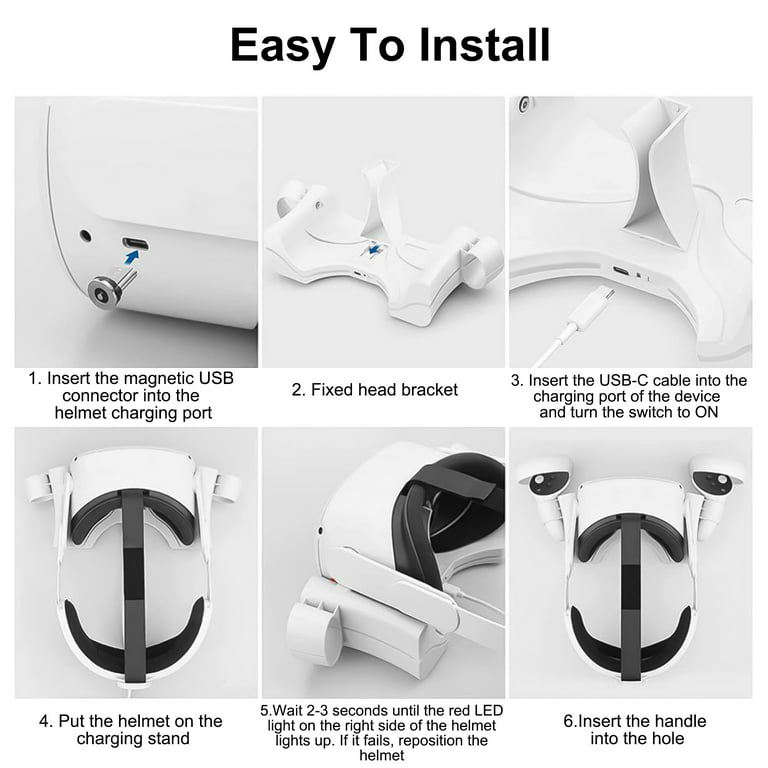 Wall bracket for VR headset (Meta Quest 3, Quest 2) - White
