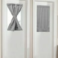 thumbnail image 3 of MesaSe 2 Pcs Rideaux de Porte Polyester Occultants Rideaux de Fenêtre avec Embrasse Gris Foncé Draperies de Porte Assombrissantes 25x72 Pouces, 3 of 4