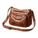 thumbnail image 4 of Bolso de hombro para mujer, de piel sintética, tipo bandolera, elegante, tipo cartera Marrón, 4 of 9