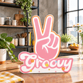 4ft Groovy Peace Sign Hand Cardboard Cutout Party Decor - Walmart.com