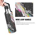 thumbnail image 4 of Yayeee 33oz Insulated Water Bottle Double Wall Stainless Steel with Flip Straw Lid, Colorful White, 4 of 7