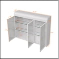 thumbnail image 5 of 3 Door Arched Wall Mounted Glass Cabinets for Kitchen, Living Room and Bathroom(White), 5 of 13