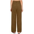 thumbnail image 4 of Womens Casual Wide Leg Corduroy Pants High Waisted Up Down Straight Dress Pant Long Trousers Palazzo Pants Pockets Khaki, 4 of 8