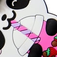 thumbnail image 2 of Claire's 2 pack Lip Gloss Key Ring Purple Pompom Panda, 2 of 3