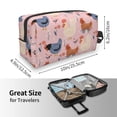 thumbnail image 3 of Uemuo Funny Chicken Pattern Portable Toiletry Bags with Handle, Waterproof travel Make up Bags for Women, Large Capacity Travel Cosmetic Bags, 3 of 9