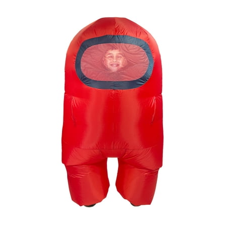 Among Us Inflatable Halloween Fantasy Costumes, Regular One Size Red