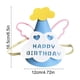 thumbnail image 3 of Sombrero de cumpleaños – tela nube de peluche Pentagram, azul ajustable, rosa y azul cielo, decoración reutilizable para adultos, gorra festiva de cono, 12x16,5 cm, pack de 1, 3 of 6