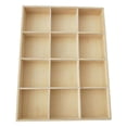 thumbnail image 1 of Caja de madera para artículos diversos, sin tapa, con 30 compartimentos, estilo pastoral 12 cuadrícula, 1 of 8