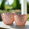 thumbnail image 3 of Veylan Rose Gold Oval Ceramic Planter Set (Set of 2), 3 of 5