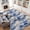 Blue, variant on Pentantan 5ft x 8ft Shag Area Rug, Soft Fluffy Rugs for Living Room Bedroom, Modern Tie-dye Home Carpet, Black