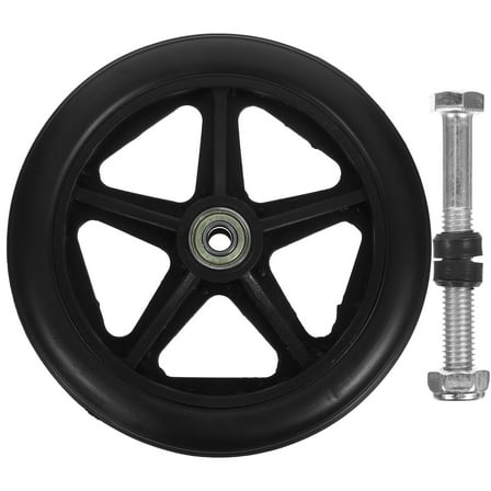 STOBOK Replacement Wheels For Wheelchair Wheelchair Wheel Black Rubber Steel 1 Set 6 Inches