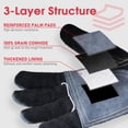 thumbnail image 2 of Guantes de trabajo YESWELDER de piel para hombre o mujer negro-gris M, 2 of 8