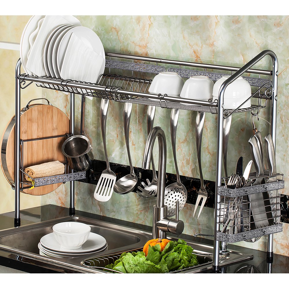 PremiumRacks Professional over the Sink Silver Dish Rack