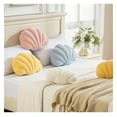 thumbnail image 5 of Seashell Throw Pillows Shell Shaped Pillow White Sea Shell Pillows for Bed Seashell Decorative Pillow Soft Plush Pillow Sea Couch Decoration(18 X 13 inch), 5 of 6