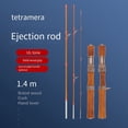 thumbnail image 2 of Ultralight Fishing Rod Carbon Fiber Lure Pole Bait 1.5-9G Line Wood Handle Fast Trout Fishing Rods Rod,1 x fishing rod set,Wood Color & Black, 2 of 9