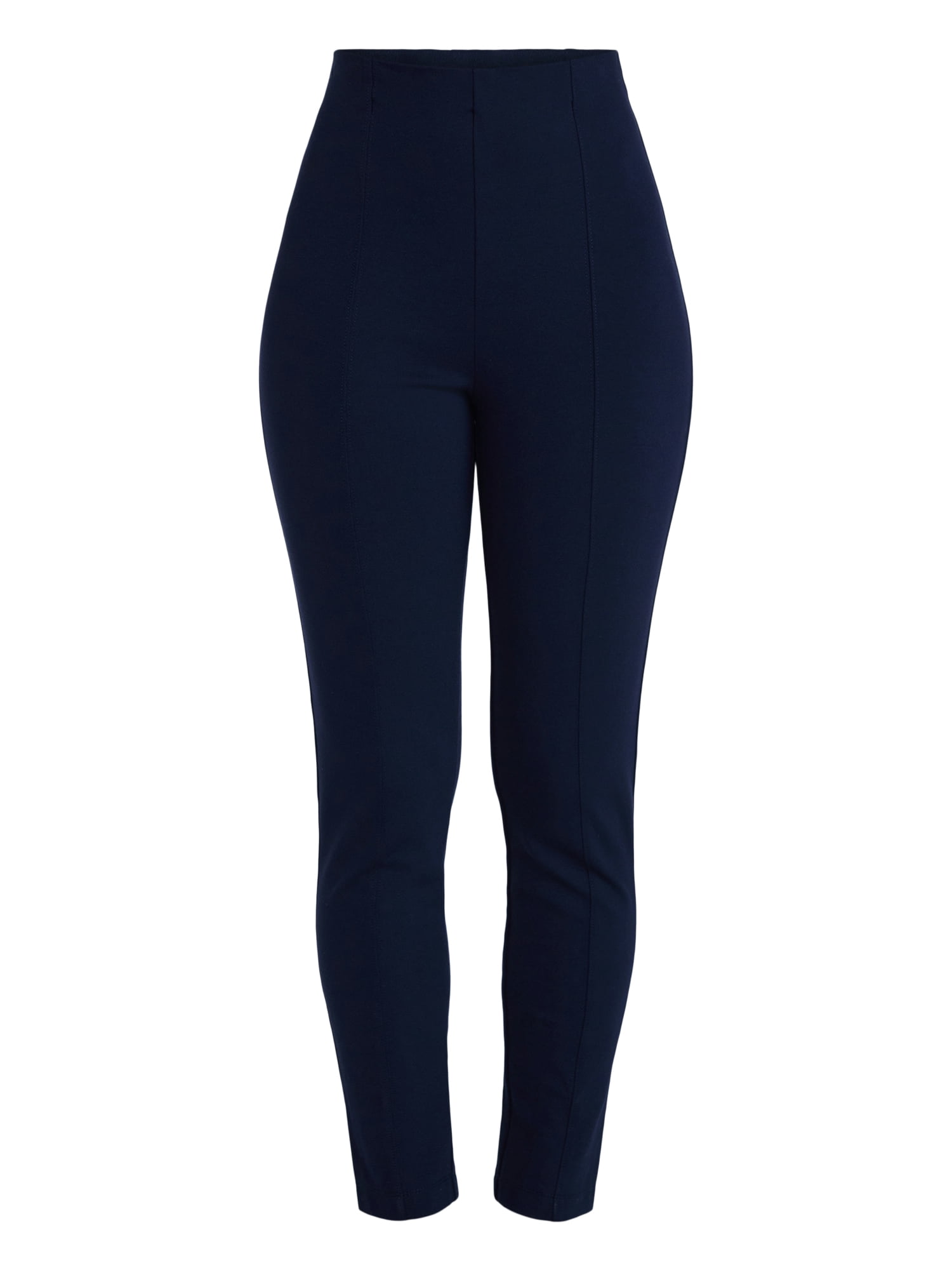 Time and Tru Women's High Rise Straight Leg Cuffed Jeans, 26.5" Inseam, Sizes 0-20