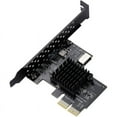 thumbnail image 1 of Tarjeta de expansión PCI-E 2X a USB 3.1 A-Key Gen2, tipo E frontal, 10 Gbps, conector frontal interno tipo E de 20 pines, tarjeta vertical, 1 of 8