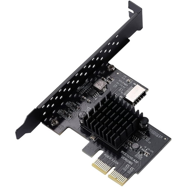 Tarjeta de expansión PCI-E 2X a USB 3.1 A-Key Gen2, tipo E frontal, 10 Gbps, conector frontal interno tipo E de 20 pines, tarjeta vertical