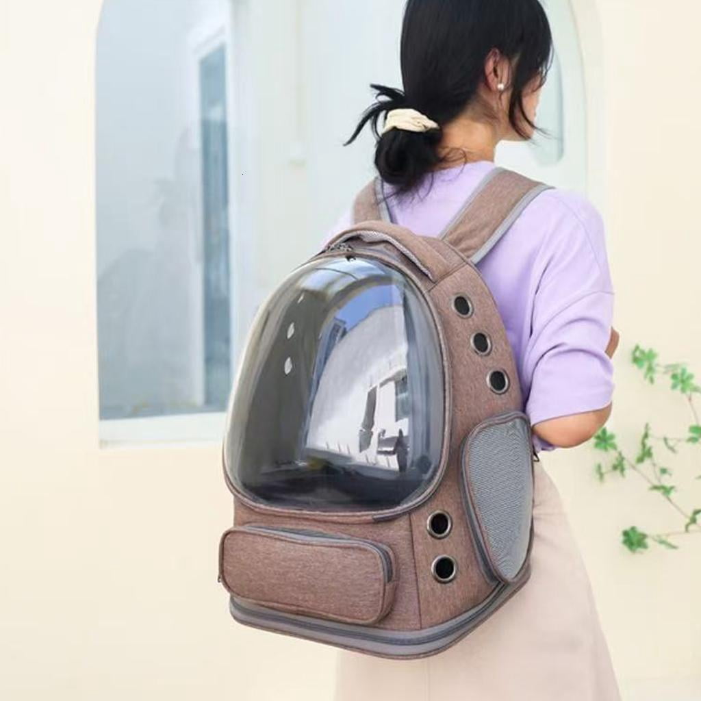 Yihuala Travel Pet Backpacks with Clear Window For Small Cats Dogs Breathable Pet Carrying Backpacks For Outdoor and Travel