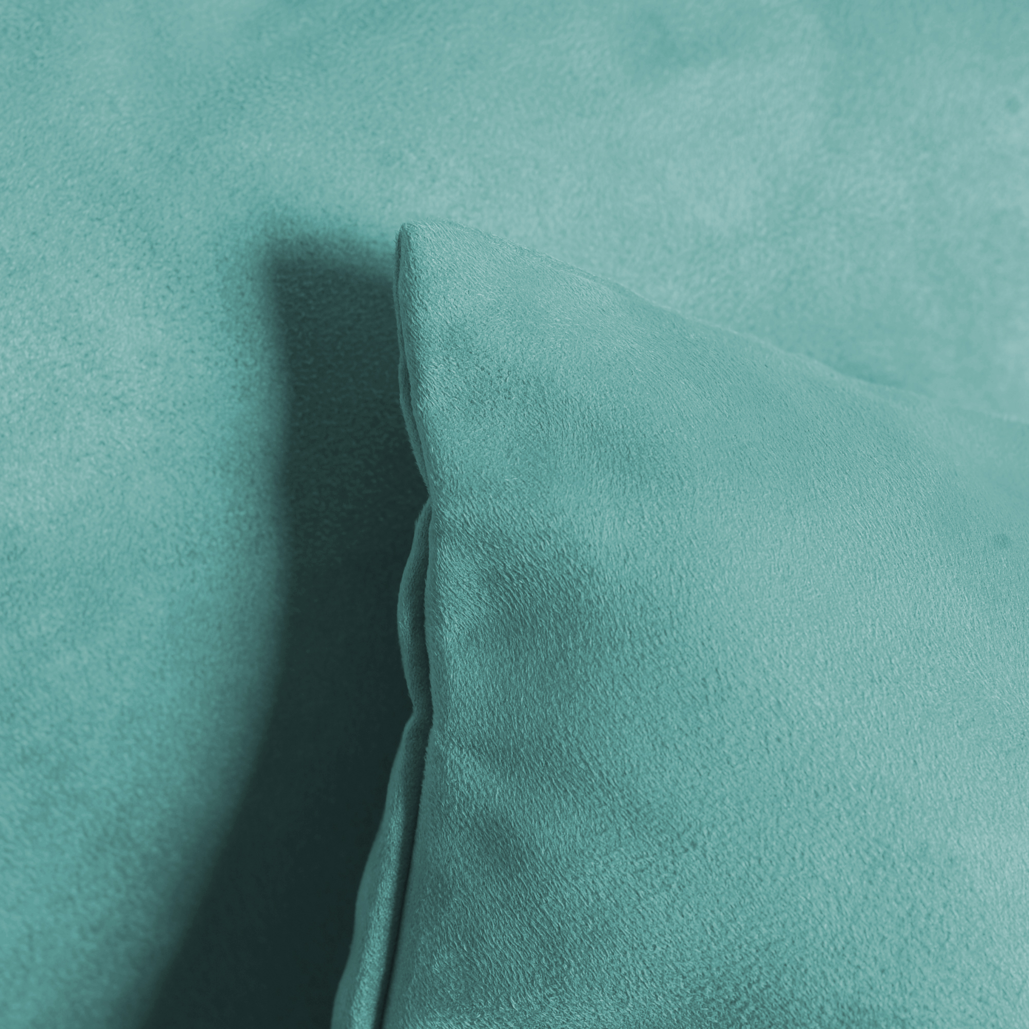 Pack of 2 Solid Faux Suede Soft Decorative Square European Pillow Covers for Sofa Living Room and Bedroom (26 x 26, Aqua)