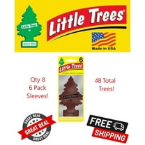 Little Trees 60290 Leather Scented Hanging Air Freshener for Car & Home 48 Pack!