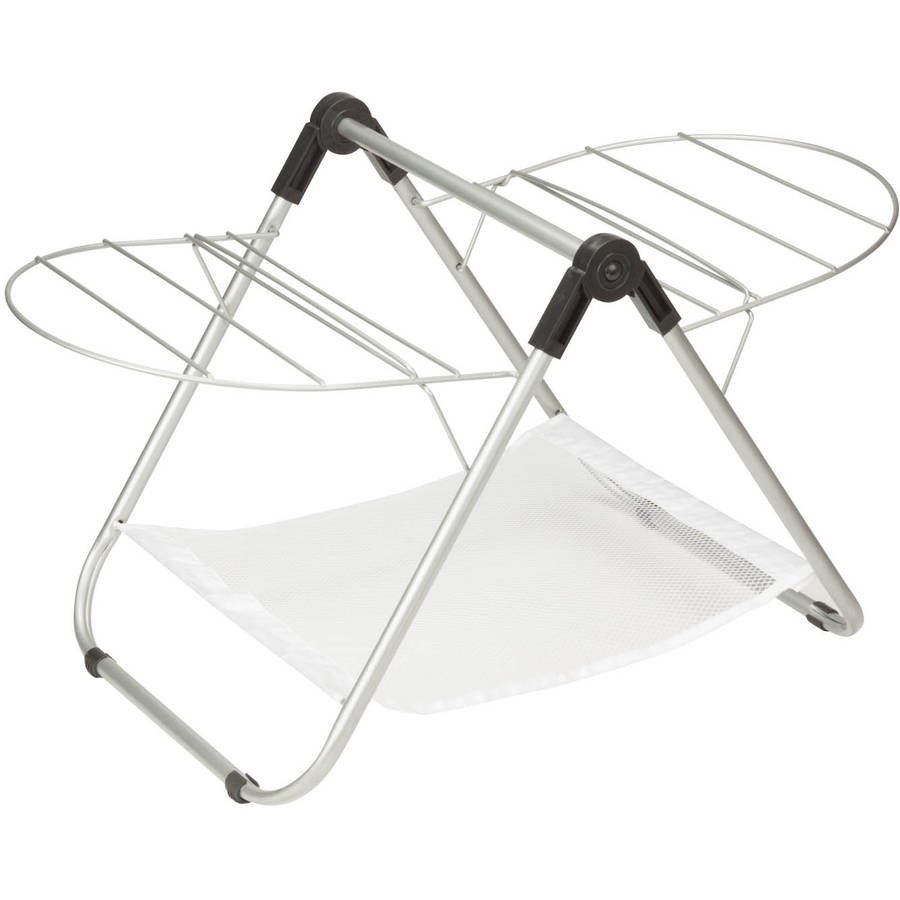 Honey Can Do Folding Nylon Tabletop Drying Rack, Silver/White Walmart
