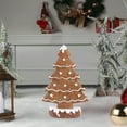 thumbnail image 4 of FastXmas 2.5*5.9" Christmas Tree Tabletop Decorations Glitter Winter Snow Resin Sign Ornament Tabletop Ornament Gold/Brown Resin Xmas tree Centerpiece for Xmas Indoor Home Office Party Holiday Decor, 4 of 6