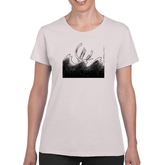 Sinking Ship T-Shirt Women -Wilfred Hildonen Designs, Female Medium