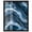 Black Frame, variant on Azure Abyss Layers Shadowbox Print Teal Abstract Art by Art Remedy, Black Frame, 16 x 20