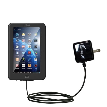 Gomadic Intelligent Compact AC Home Wall Charger suitable for the Polaroid PTAB7200 - High output power with a convenient, foldable plug design - Uses