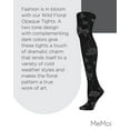 thumbnail image 7 of MeMoi Women's Wild Floral Opaque Nylon Tights - Womens - Female, Small/Medium, Black, 7 of 7