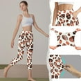 thumbnail image 7 of LEKWK Yoga Leggings for Women Baseball Heart Print High Waist Pockets Capri Yoga Pants Soft Stretchy Leggings Sports Gym Athletic Game Day Gear, 7 of 7