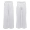 thumbnail image 7 of Aislor Boys Celebration of Spirit Palazzo Pants Liturgical Worship Praise Dance Satin Wide Leg Trousers White 12, 7 of 7