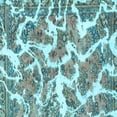 thumbnail image 1 of Ahgly Company Indoor Square Abstract Light Blue Modern Area Rugs, 7' Square, 1 of 4