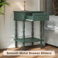 thumbnail image 6 of HLR 25" Mid Century Nightstand, Assembled Wood Bedroom End Table with USB Ports and Outlets, Green, 6 of 12