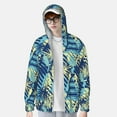thumbnail image 3 of Pofeuu Hawaiian Style Print Sun Protection Outdoor Lightweight Full Zip UV Cooling Hoodie Long Sleeve Summer Clothing for Outdoor Hiking-XX-Large, 3 of 5