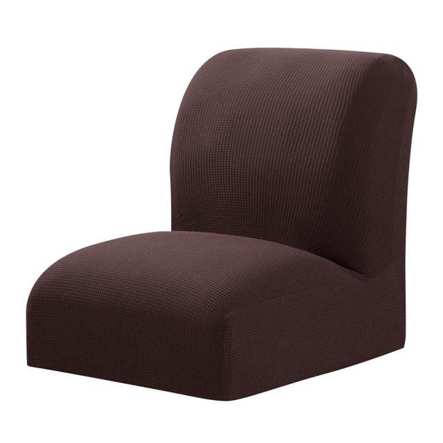 Fundas elásticas para sillas de comedor, fundas clásicas lisas para sillas, protectores de sillas café