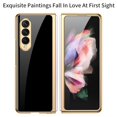 thumbnail image 2 of Dteck Samsung Galaxy Z Fold 3 Case, Ultra-Thin Tempered Glass Phone Case Protective Cover Electroplated Black PC Back Cover for Samsung Galaxy Z Fold 3 5G, 2 of 7