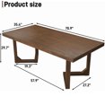 thumbnail image 5 of 70" Solid Wood Dining Table for 6-8 People, Modern Farmhouse Kitchen Table Rectangular Dining Room Table for Home Office, 5 of 13