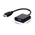 thumbnail image 2 of Convertidor de cable HD a VGA 1080P Adaptador de transmisor para computadora portátil Línea de conversión macho a hembra, Negro Advancent EL4877-03, 2 of 2