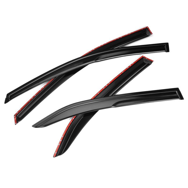 Toyota Camry Window Visor JDM 3D Wavy Window Visors For 2012-2017 Toyota Camry - Mugen Style, Smoke Tint Smoke Acrylic Vent Visors - Foto 7