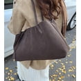 thumbnail image 2 of Trendy Suede Shoulder Bag for Women Casual Purse Large Tote Bag Handbag Top Handle Satchel Commuter Underarm Bags, 2 of 7