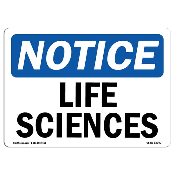 OSHA Notice Sign - Life Sciences | Decal | Protect Your Business, Construction Site, Warehouse & Shop Area |  Made in the USA