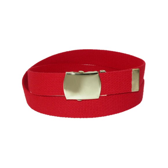 CTM® Cotton Adjustable Belt with Brass Buckle