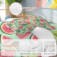 thumbnail image 2 of Queen 4 Piece Bedding Set Summer Watermelon Green Monstera Leaf Soft Breathable Duvet Cover and Pillowcase,Tropical Plant Watercolor Duvet Cover Set Bed Sheets for Bedroom Dormitory Guest Room, 2 of 9