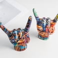 thumbnail image 5 of Graffiti Rock On Hand Figurines Rock and Roll Decor Bookshelf Home Wall Shelf Decoration Modern Pop Art Music Fans Gift, 5 of 9