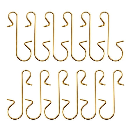 

Ltesdtraw 50pcs Christmas Ornament Hooks Metal Xmas Tree Pendant Hanger S Hook (Gold)